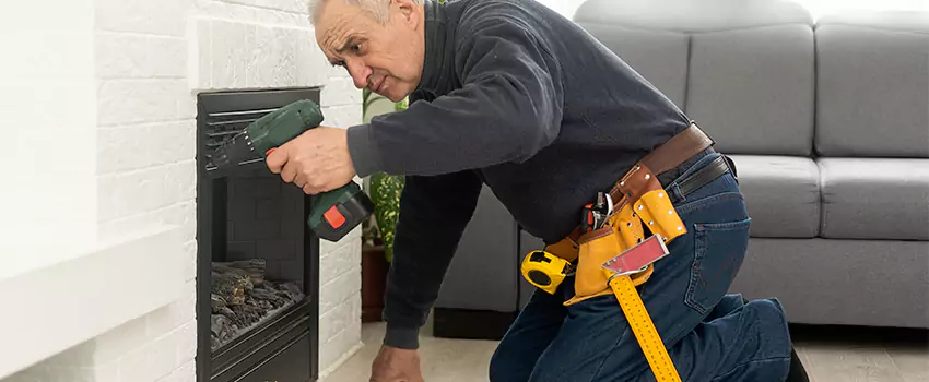 New Indoor Fireplace Installation in Newton, Massachusetts