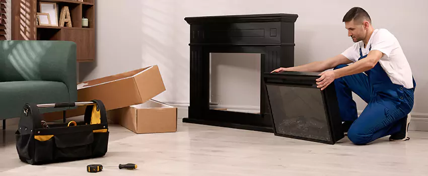 Old Rusted Metal Fireplace Repair And Replacement in Newton, MA